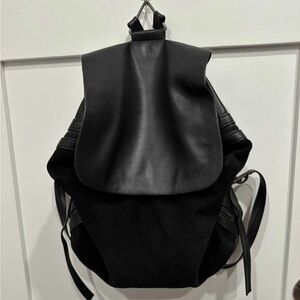Urban Outfitters Faux Leather and Suede Black Backpack